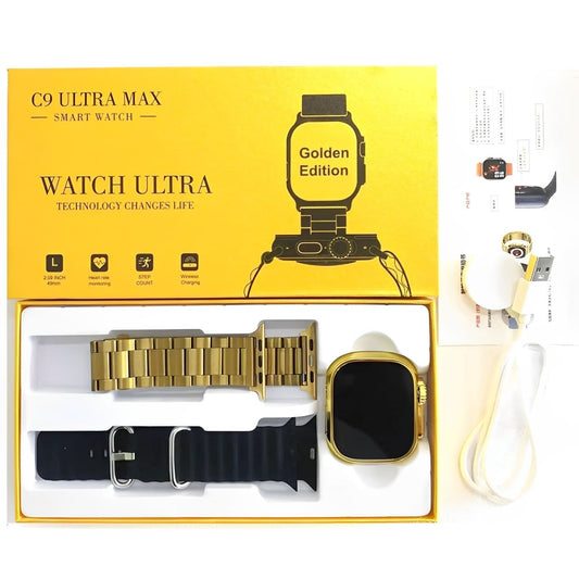 2024 C9 Ultra Max Gold Edition Color Smartwatch With Hryfine App